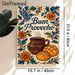 Mexican "Buen Provecho" Cuisine Painting Poster, Vibrant Folk Art Style Poster, Warm Dining-themed Design With Floral, Hummingbird, Coffee & Bread_maomaolike.com