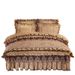 European Style Quilted Thickened Skirt Lace Bed Single Piece 1.95m Swan Velvet Warm Mattress Non-Slip Pad Cover_maomaolike.com