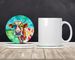 Hippie Animal Cow Large Sandstone Coasters Pack Of 4 Absorbent Round Coasters Decor Gifts For Men Or Women, 4 In, Multicolor_maomaolike.com