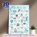 Animal Alphabet Painting Poster, Soft Watercolor Animal & Letter Pattern Poster, Assists With Alphabet Learning, Suitable For Study Rooms And Living_maomaolike.com