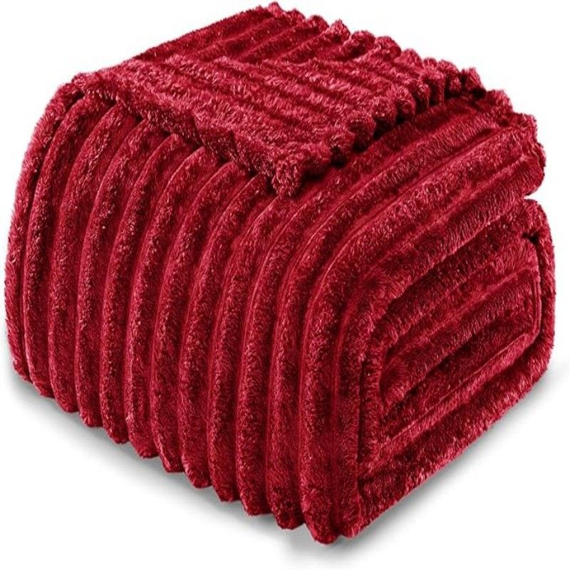 Thick Warm Flannel Blanket Solid Color Folded Edge Blanket_maomaolike.com