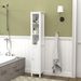 66.92" Tall Bathroom Storage Cabinet With Adjustable Shelves,Slim 1 Doors Freestanding Cabinet With Anti-Tip, Open Compartments, For Home, Small Spaces, Bathroom,Kitchen, Living Room_maomaolike.com