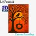 Mockingbird & Tree With Tire Swing Painting Poster, Warm Orange-toned Silhouette Art Poster, Evokes Literary Nostalgia, Ideal For Living Room And_maomaolike.com