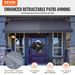 VEVOR 178x47" Patio Awning Retractable Awning Sunshade Shelter With Crank Handle_maomaolike.com