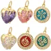 Bohemian Heart Coin Pendant Charms For Jewerlry Making Diy Earrings Necklace Bracelet Copper Excellent Quality_maomaolike.com