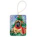 Mastiff Christmas Porcelain Ornament Christmas Tree Hanging Decorations For Home Christmas Holiday, Rectangle, Gift, Multicolor_maomaolike.com