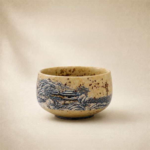 "Cold Mountain Snowy Retreat" Kung Fu Tea Set, Household Ceramic Office Xishi Teapot, One Pot Two Cups Small Set_maomaolike.com