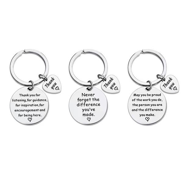 Cross-border English letter metal pendant DIY hand-engraved keychain creative school bag car key pendant_maomaolike.com