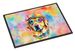 Yellow Labrador Hippie Dawg Doormat Front Door Mat Indoor Outdoor Rugs For Entryway, Non Slip Washable Low Pile, 24H X 36W_maomaolike.com