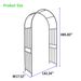 Metal Garden Arch L42.24'' X W17.52'' X H85.82'' Climbing Plants Support Rose Arch Outdoor Black_maomaolike.com