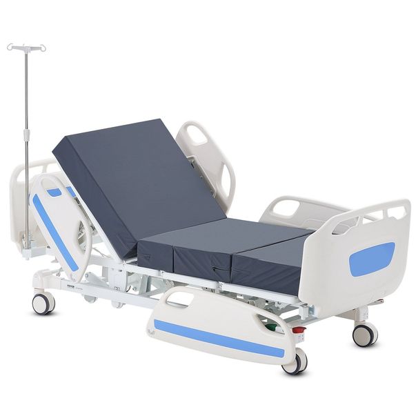 VEVOR Premium 5 Function Full Electric Hospital Bed ICU Medical Bed 550LBS Loads_maomaolike.com