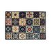 Checkered Retro Crystal Velvet Kitchen Water Absorbing Non Slip Floor Mat Set Cross Border Spot Non Woven Carpet_maomaolike.com