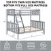 Twin Over Full Bunk Bed With Flexible Ladder,Kids Solid Wood Bed Frame,Strong Wooden Slats, Non-Toxic Finishes, No Box Spring Needed,Gray_maomaolike.com