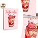 Falooda Themed Painting Poster, Soft Pink Cartoon Style Layered Falooda Drink Poster, Vibrant Cute Design Ideal For Dining Room And Kitchen Decor_maomaolike.com