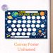 Space Themed Reward Chart Painting Poster, Vibrant Cartoon Space Scene Poster, Practical Tool To Track Progress And Achievements, Suitable For Home Or_maomaolike.com