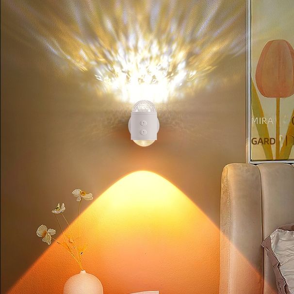 Red Water Ripple Dual-Head Wall Lamp With Remote Control For Living Room, Bedroom, And Hallway_maomaolike.com