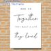 Love & Togetherness Quote Painting Poster, Minimalist Black & White Typographic Poster, Warm Heartfelt Message Ideal For Bedroom, Living Room Decor_maomaolike.com
