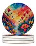 Colorful Alstroemerias Large Sandstone Coasters Pack Of 4 Absorbent Round Coasters Decor Gifts For Men Or Women, 4 In, Multicolor_maomaolike.com