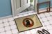 Black Russian Terrier Christmas Flowers Doormat Front Door Mat Indoor Outdoor Rugs For Entryway, Non Slip Washable Low Pile, 24H X 36W_maomaolike.com