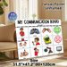 Communication Board Painting Poster, Vibrant Visual Communication Poster, Aids Daily Basic Expression, Suitable For Home And Therapy Environments_maomaolike.com