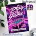 Table Football Themed Painting Poster, Neon Cyber-style Vibrant Table Football Scene Poster, Eye-catching Gaming Decor Ideal For Game Rooms And_maomaolike.com
