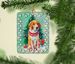 English Foxhound Christmas Porcelain Ornament Christmas Tree Hanging Decorations For Home Christmas Holiday, Rectangle, Gift, Multicolor_maomaolike.com