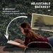 2 Reclining Chaise Lounge Chairs, Rolling Outdoor Chairs With Cushion, Pillow, Headrest, Armrests, And Wheels, Black_maomaolike.com