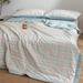Manufacturer Wholesale INS Japanese Style Washed Washable Summer Pure Cotton Air Conditioning Thin Quilt_maomaolike.com