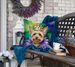 Silky Terrier King Of Mardi Gras Throw Pillow Machine Washable, Indoor Outdoor Decorative Pillow For Couch, Bed Or Patio, 18Hx18W_maomaolike.com