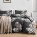 Floral Duvet Cover Queen Comforter Cover Soft Brushed Printing Three Piece Set_maomaolike.com