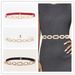 HOT Elastic belt For Women Gold Link chain buckel splice Waist tivetelescopic rubber for dress shirt Garment multiple_maomaolike.com