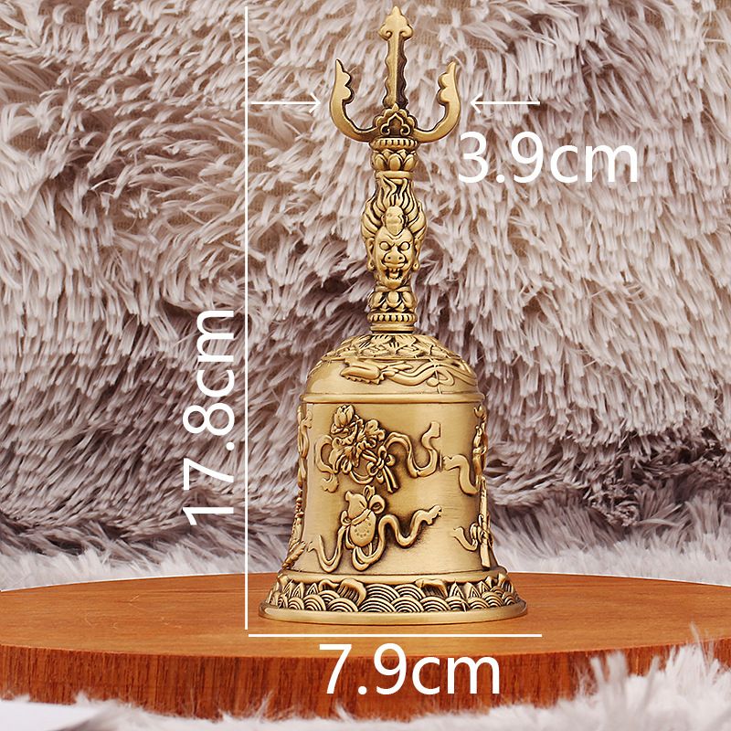 Brass Three Pure Handheld Treasures Taoist Taishang Laojun Eight Immortals Divine Instrument Tianpeng Emperor Bell_maomaolike.com