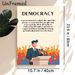 Democracy Themed Painting Poster, Minimalist Flat Graphic Poster, Presents Clear Democracy Definition, Ideal For Office, Meeting Room And Study Area_maomaolike.com