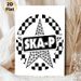 SKA-P Typography Painting Poster, Monochrome Checkered & Star Graphic Poster, Sleek Retro-style Print Ideal For Living Room, Music Studio Decor_maomaolike.com