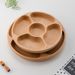 Creative Multi Grid Beech Tray, Wooden Partition Fruit Platter, Living Room Home Candy And Nut Plate_maomaolike.com
