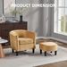 Velvet Accent Chair With Ottoman, Modern Barrel Chair Armchair For Living Room, Bedroom, Yellow_maomaolike.com