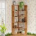 6-Tier Corner Bookshelf, 64.96" Corner Bookcase With Anti-Drop Panel_maomaolike.com
