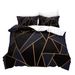 Modern Four Bed Sheet/Fitted Sheet Geometry Thickened Matting/Pure Cotton Bedding Three Piece Set_maomaolike.com