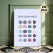 Soft Summer Color Palette Painting Poster, Muted Pastel Round Dot Pattern Poster, Stylish Color Reference Ideal For Home Studio, Living Room Decor_maomaolike.com