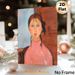Braided Young Woman Portrait Painting Poster, Soft-toned Expressionist Style Poster, Elegant Artistic Wall Decor Suitable For Living Room, Bedroom_maomaolike.com
