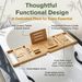 Extendable Bathtub Shelf Tray, Light-Luxury Bathing Organizer, Bamboo Bathroom Rack, Tub Tray Storage Shelf_maomaolike.com