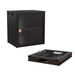 Single Sturdy & Convenient Foldable Cabinet, Durable Steel-Wood Combo With Anti-Slip Design & Quick Fold & Install, Easy To DIY Storage Container With Door, Black_maomaolike.com
