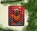 Briard Holiday Christmas Porcelain Ornament Christmas Tree Hanging Decorations For Home Christmas Holiday, Rectangle, Gift, Multicolor_maomaolike.com