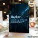 Hacker Definition Painting Poster, Neon Cyberpunk Tech-style Poster, Unique Gaming-focused Definition Decor Ideal For Gaming Rooms, Gaming Areas_maomaolike.com