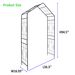 Metal Garden Arch L56.3'' X W16.93'' X H94.5'' Climbing Plants Support Rose Arch Outdoor Black_maomaolike.com