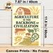 Agriculture Themed Painting Poster, Vintage Rustic Farm & Livestock Scene Poster, Inspirational Agriculture Quote Design Ideal For Home Office_maomaolike.com