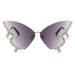 Unisex Fashion Round Diamond Studded Sunglasses Sun Protection Sunglasses Outdoor Rhinestone Glasses_maomaolike.com