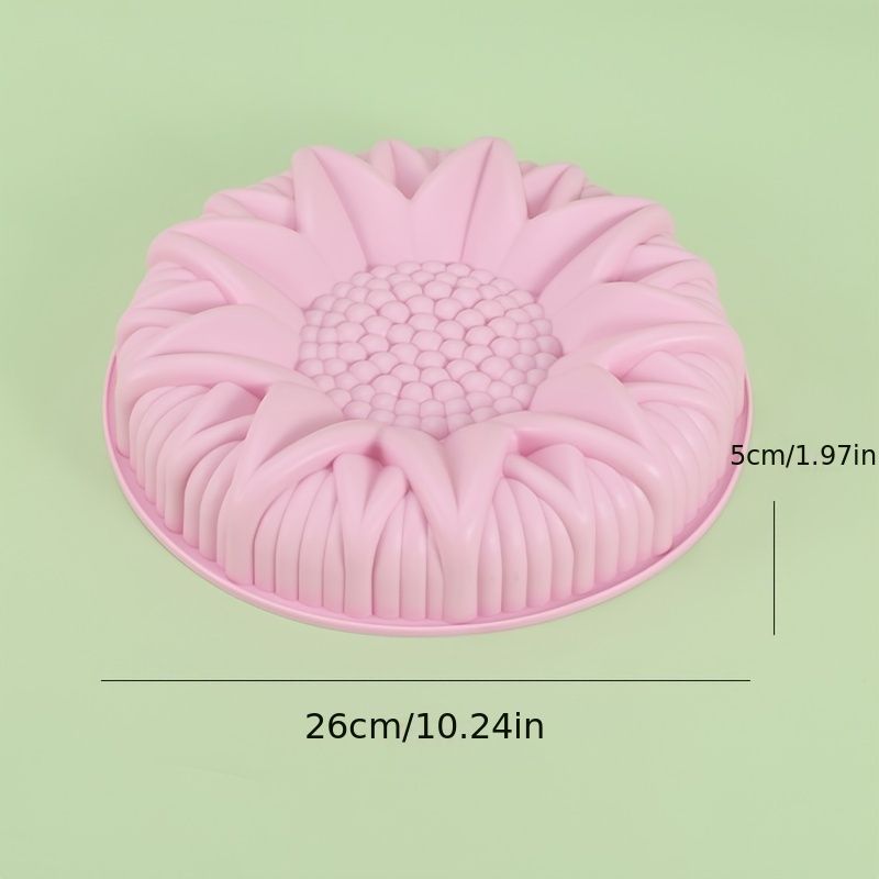 1pc Large Silicone Sunflower Shape Pastry Cake Mold Baking Tools Kitchen Accessories Random Color 10.24 Inch_maomaolike.com