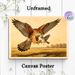 Raptor Hunting Bird Painting Poster, Vintage Realistic Wildlife Scene Poster, Lifelike Detailed Bird Depiction, Ideal For Home Office And Living Room_maomaolike.com