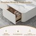 1pc Modern Luxury Coffee Table, 51.1" Rectangle Coffee Table With Drawer, Marble Top, Curved Profile Design, Gold Metal Decor, Center Table For Living Room,Side Table For Apartment_maomaolike.com